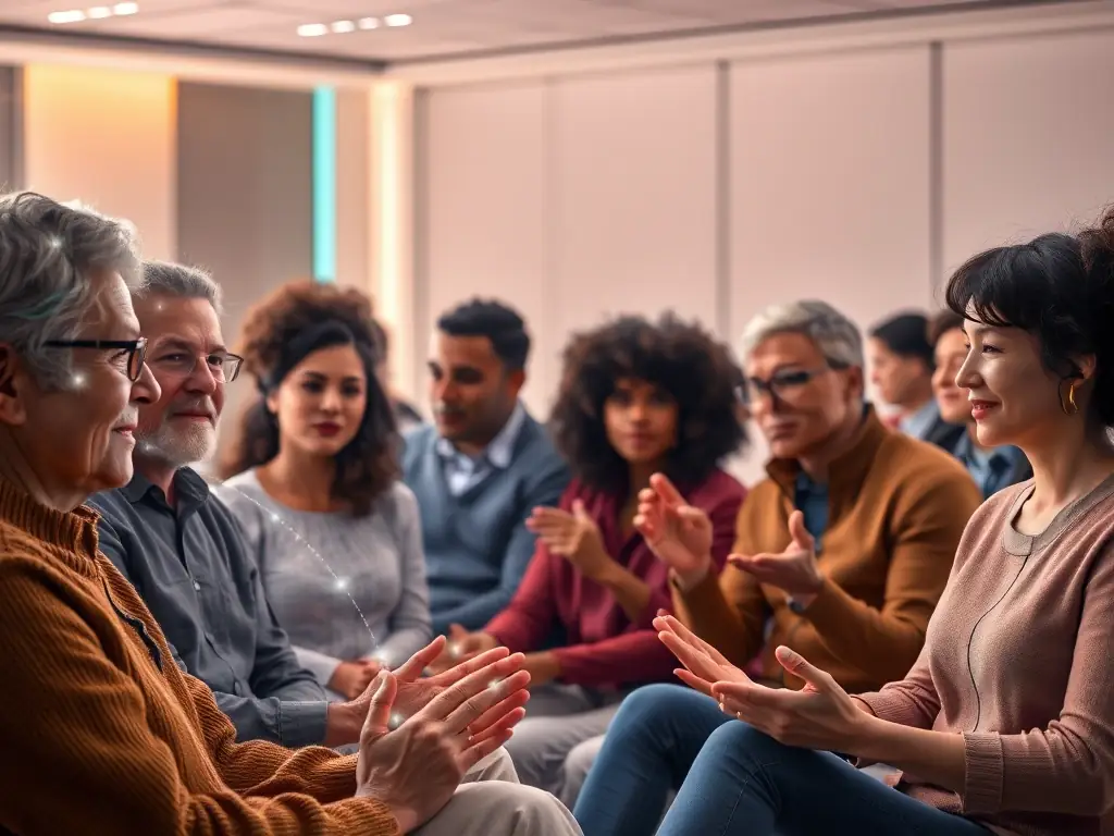 An image showcasing diverse demographic groups connected by neural pathways, representing NeuroForge's targeted audience segmentation strategies.