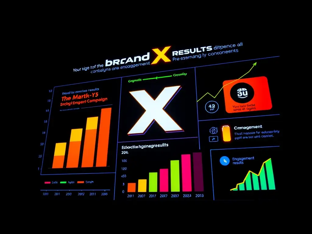 A graph illustrating the measurable results of a NeuroForge advertising campaign, showcasing increased brand recall and consumer engagement.
